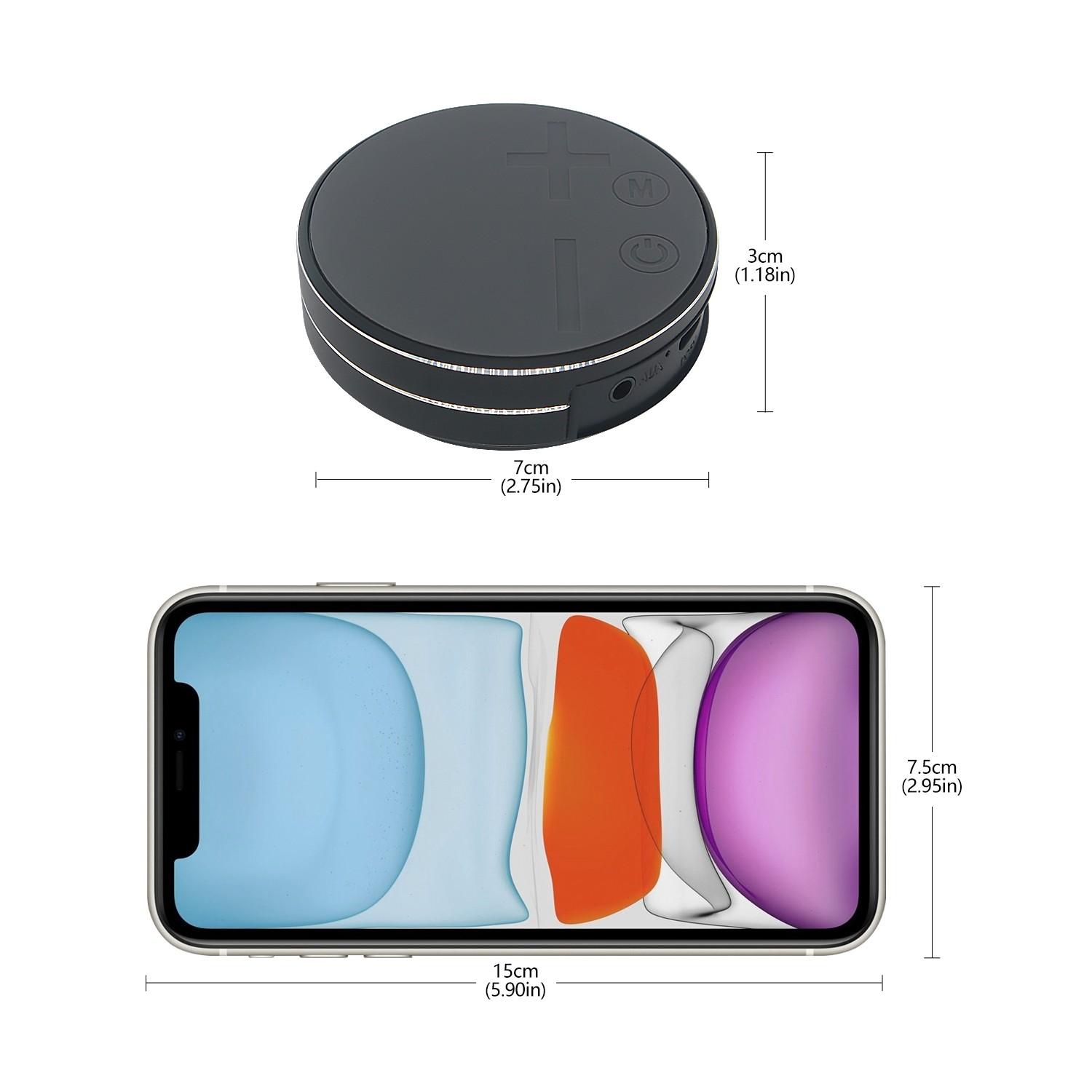 Mini Bone Conduction Speaker, Portable Wireless Speaker, Stereo Bass, Creative Compact Speaker, Music Player for Home, Outdoor, Travel, Rechargeable Wireless Speaker