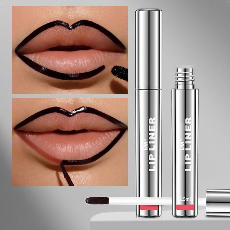 Peel-Off Liquid Lip Liner Pen: Non-Sticky, Long-Lasting, Matte Finish Lip Liner with Anti-Cup Staining