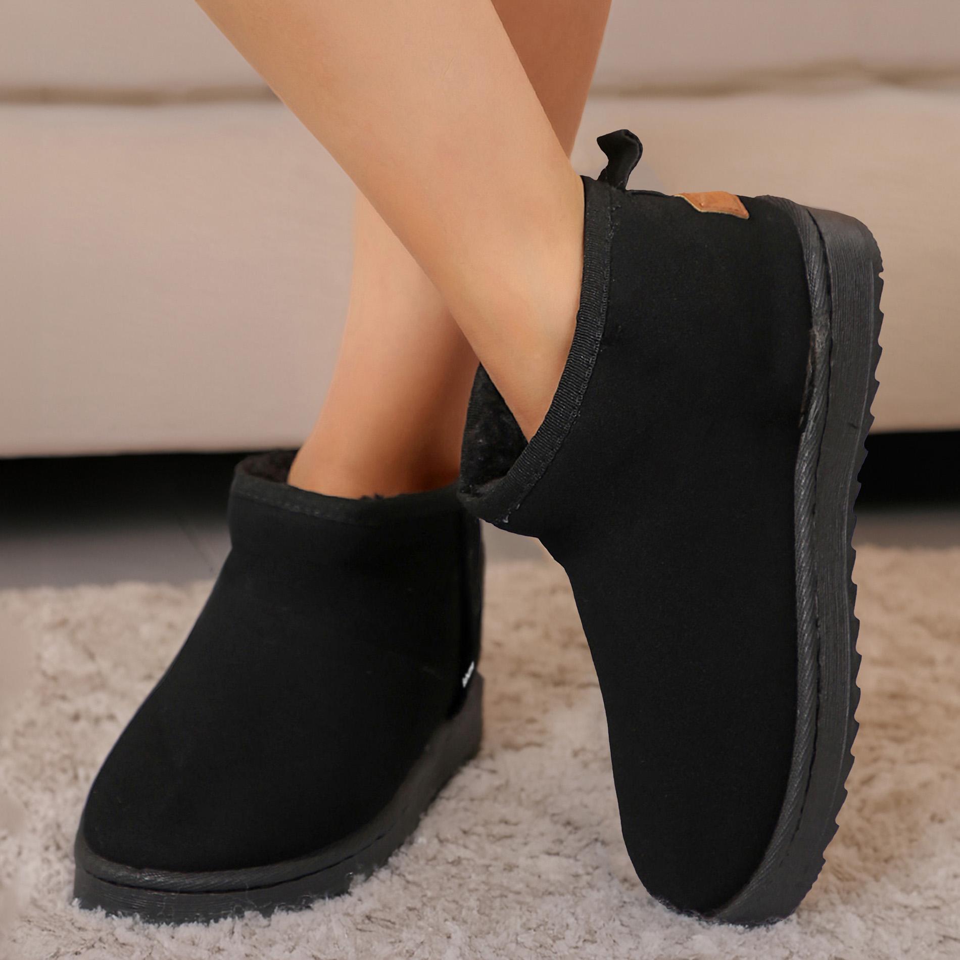 Women's Platform Snow Boots for Women Winter Suede Ankle Mini Boots with Lined Springfresh