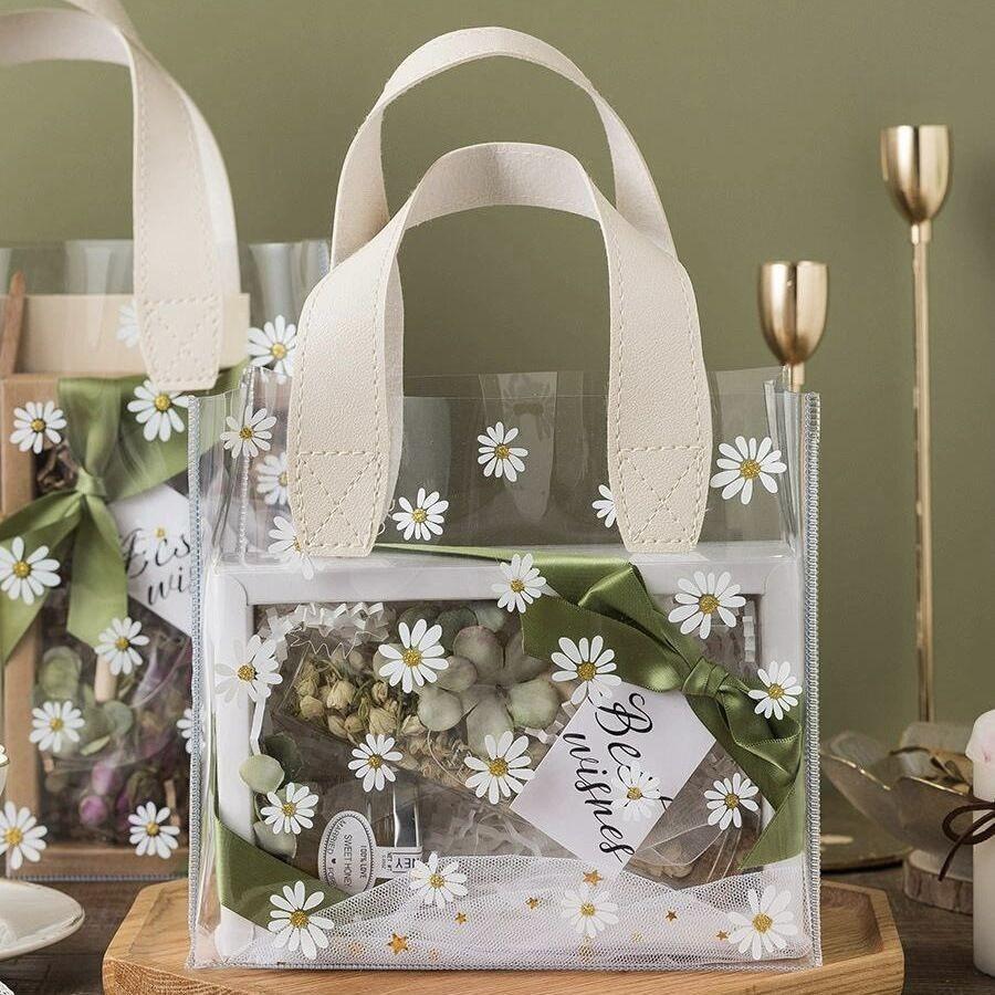 3 Items Festival Party Cute Gift Bags, PVC Memorial Souvenir Gift Bags, Bridal Shower Wedding Birthday Christmas Gifts