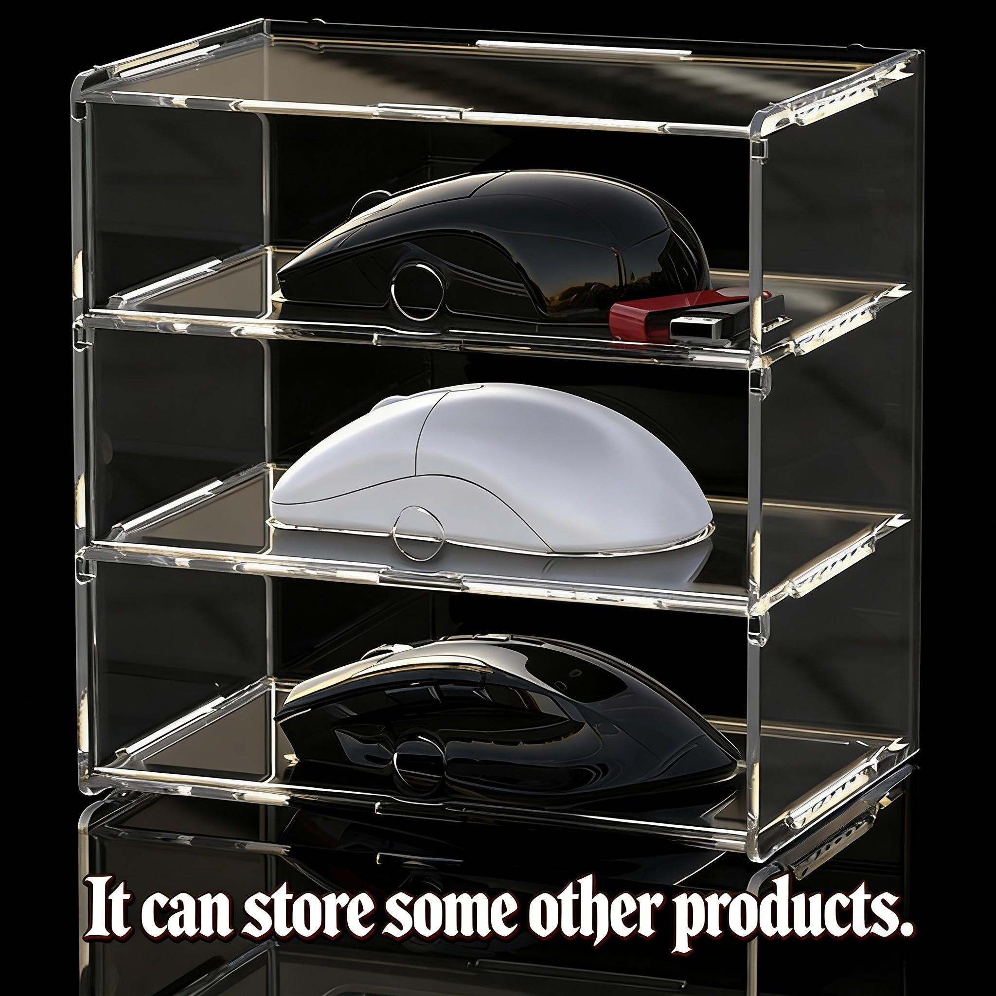 Car Model Display Box, Detachable Acrylic Storage Case, 2/3/4/5/6 Layers, Transparent Flip Cover, Easy Installation, Minimalist Design