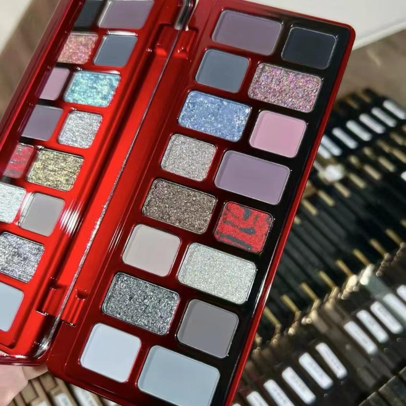 Cheeryep 16 Color Eyeshadow Palette, Shimmer Superflash Glitter Plate, Qianyan Eye Shadow Stage Cosplay Makeup, Smokey Eye Look, Chameleon Effect, Long-Lasting Wear Eyemakeup