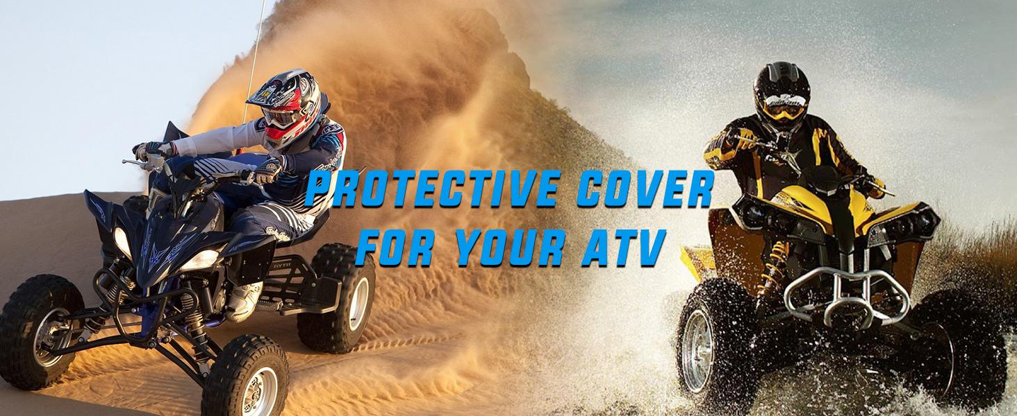 Nilight ATV Cover Waterproof 420D Heavy Duty Ripstop Material Black Protects 4 Wheeler from Snow Rain All Season All Weather UV Protection Fits up to 82"(82'' Lx47''W x 45''H) waterproof car All-Weather Reflective Outdoor  dealsforyoudays