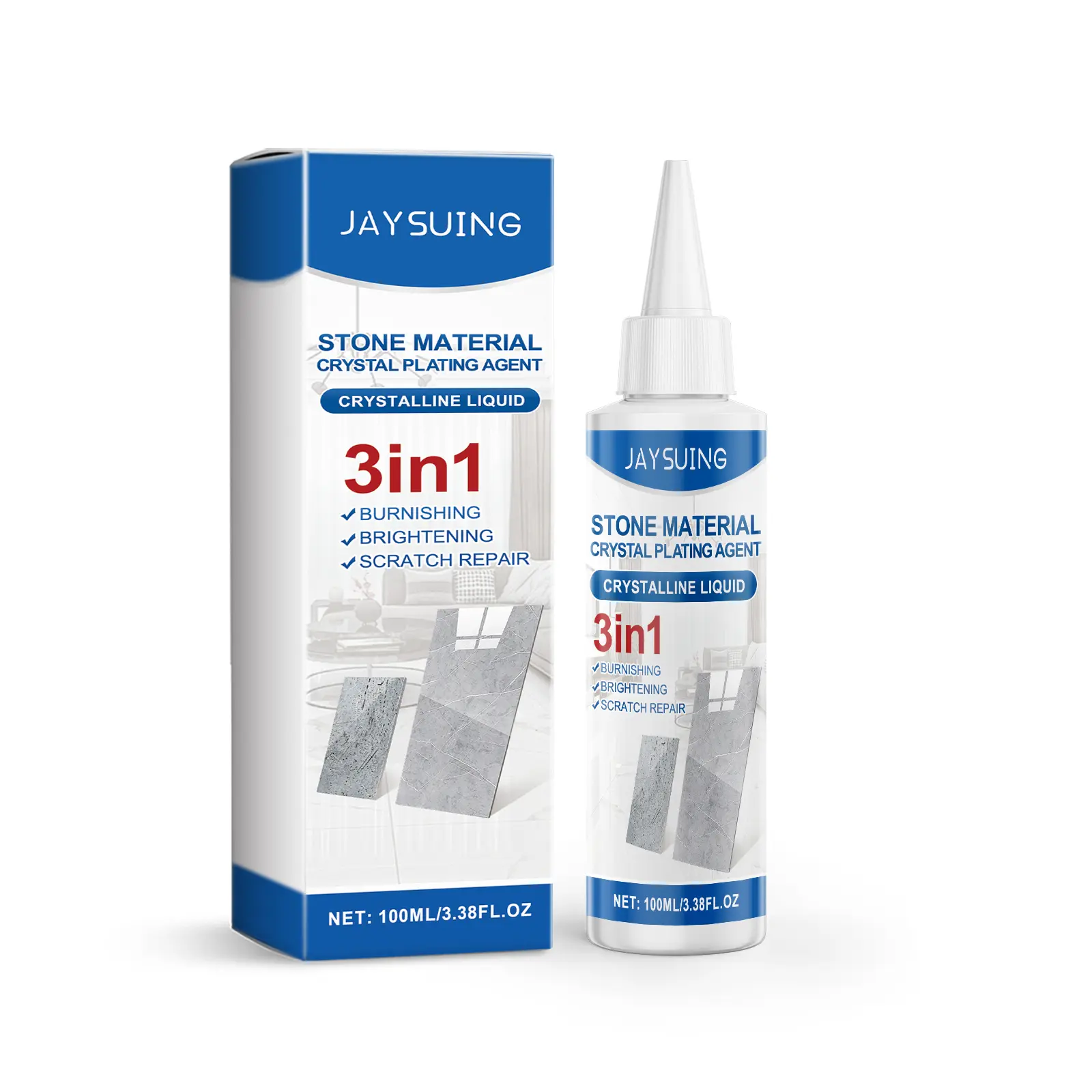 Buy 1 get 1 free: Jaysuing Stone Crystal Coating Agent, for indoor tile repair, scratch removal, brightening, and crystal enhancement, as well as marble maintenance and crystal coating,Portable,Electric,Cone Roller,multi-functional,kitchen,utensil