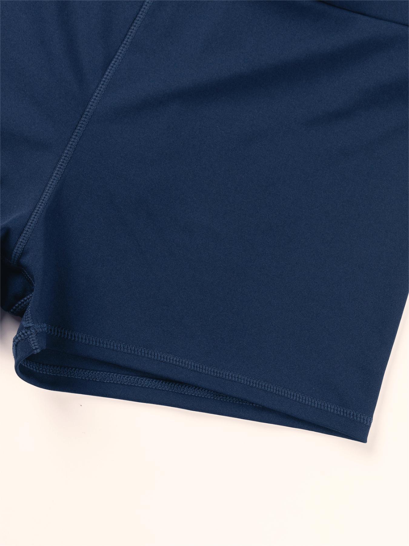 Plus Size Plain High Waist 2 IN 1 Sports Skort, Sporty Pocket Culottes for Tennis, Gym Shorts, Women's Sportswear Bottoms