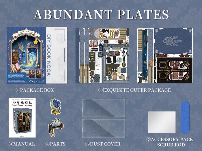 SOUL TRAVEL AGENCY DIY LED Bookcase – Handmade Craft Toy for Adults & Teens | Unique Black Friday Holiday Gift Idea