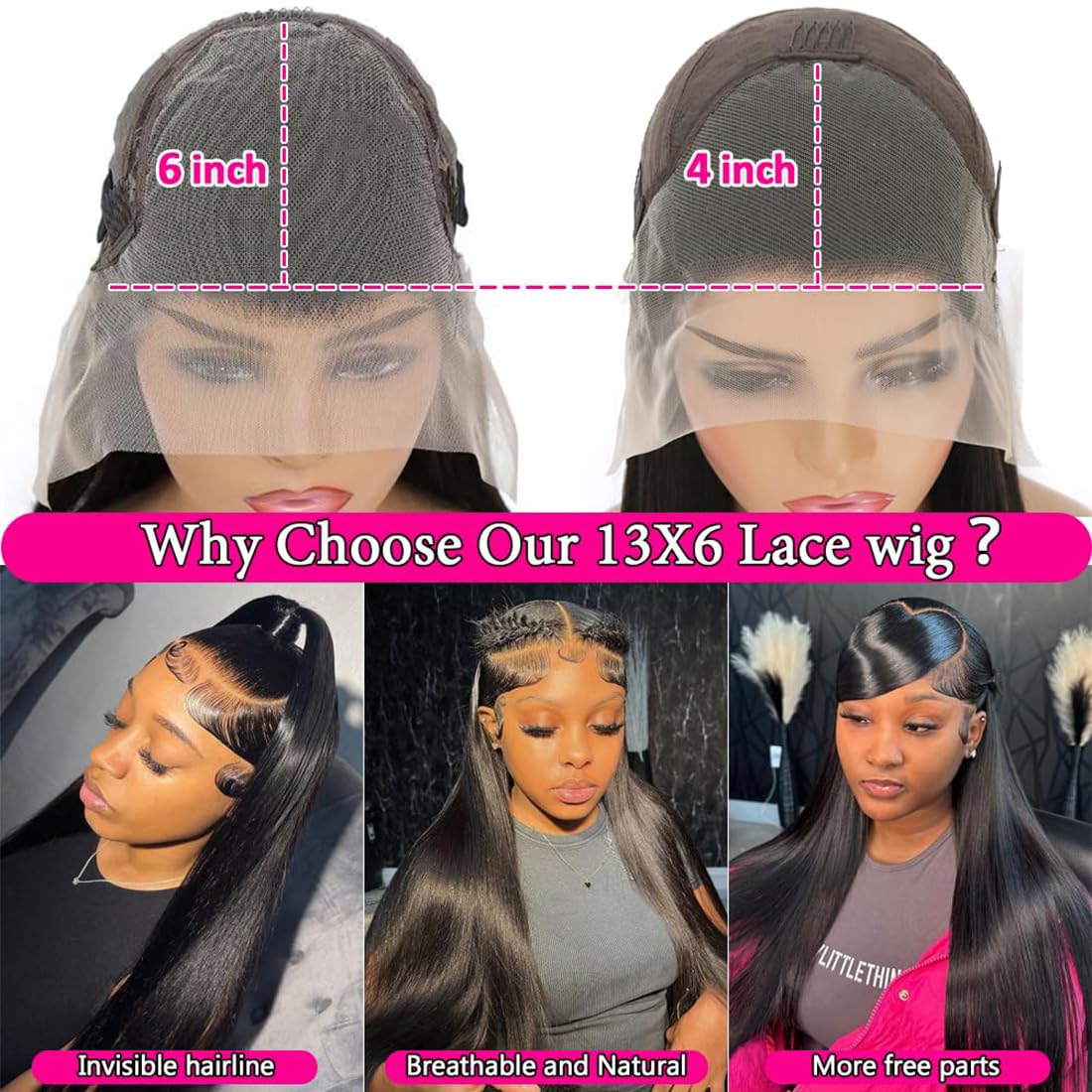 13x6 Lace Front Wigs Human Hair for Women 180 Density HD Transparent Straight Lace Front Wigs Lace Front Wig Human Hair Pre Plucked Glueless Lace Frontal Wigs Natural Black Color 13x6 Lace Front Wigs Human Hair for Women 180 Density HD Transparent Straight Lace Front Wigs Lace Front Wig Human Hair Pre Plucked Glueless Lace Frontal Wigs Natural Black Color