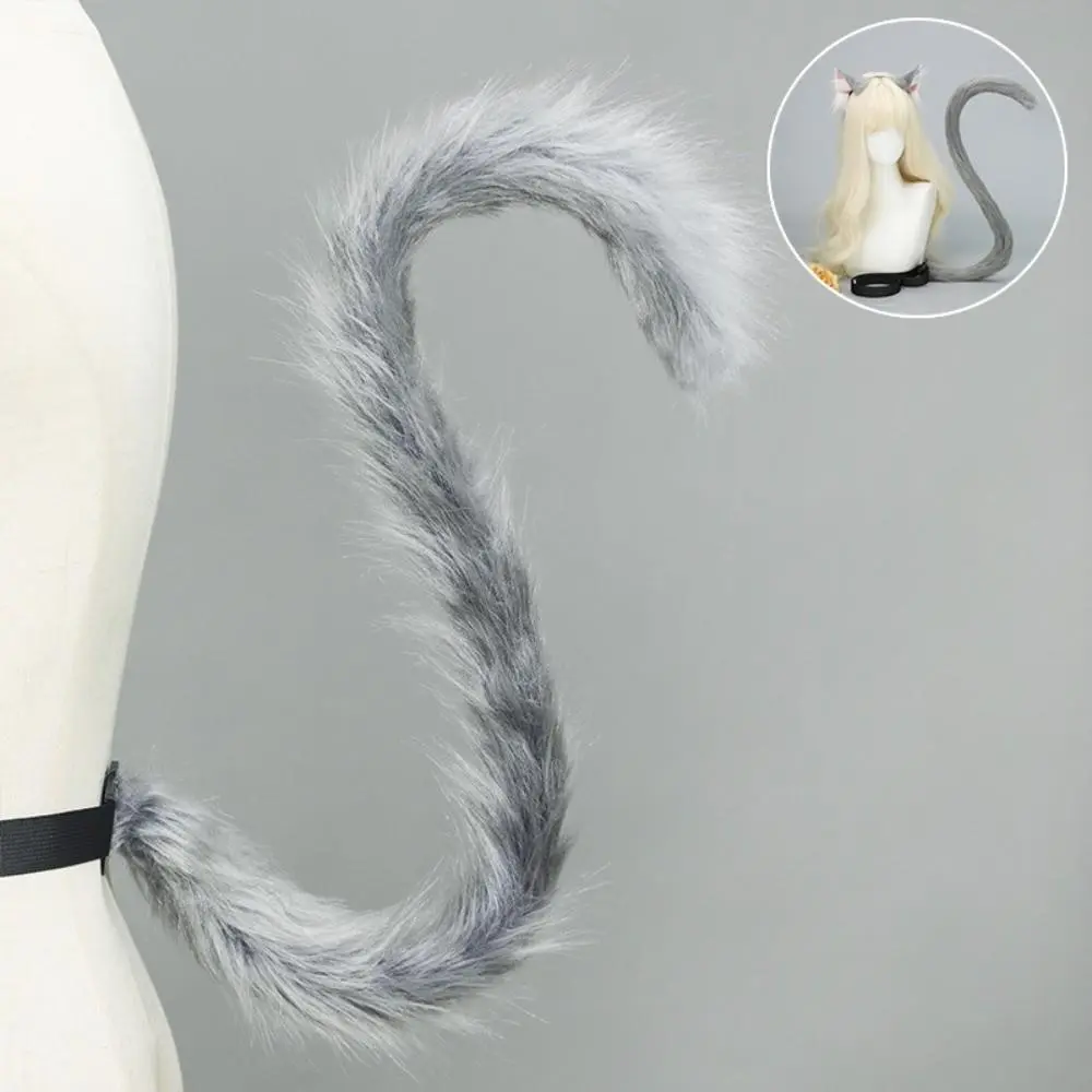 New Realistic Cat Ear Headband Lolita Handmade Cat Tail Set Plush Hair Band Party Props