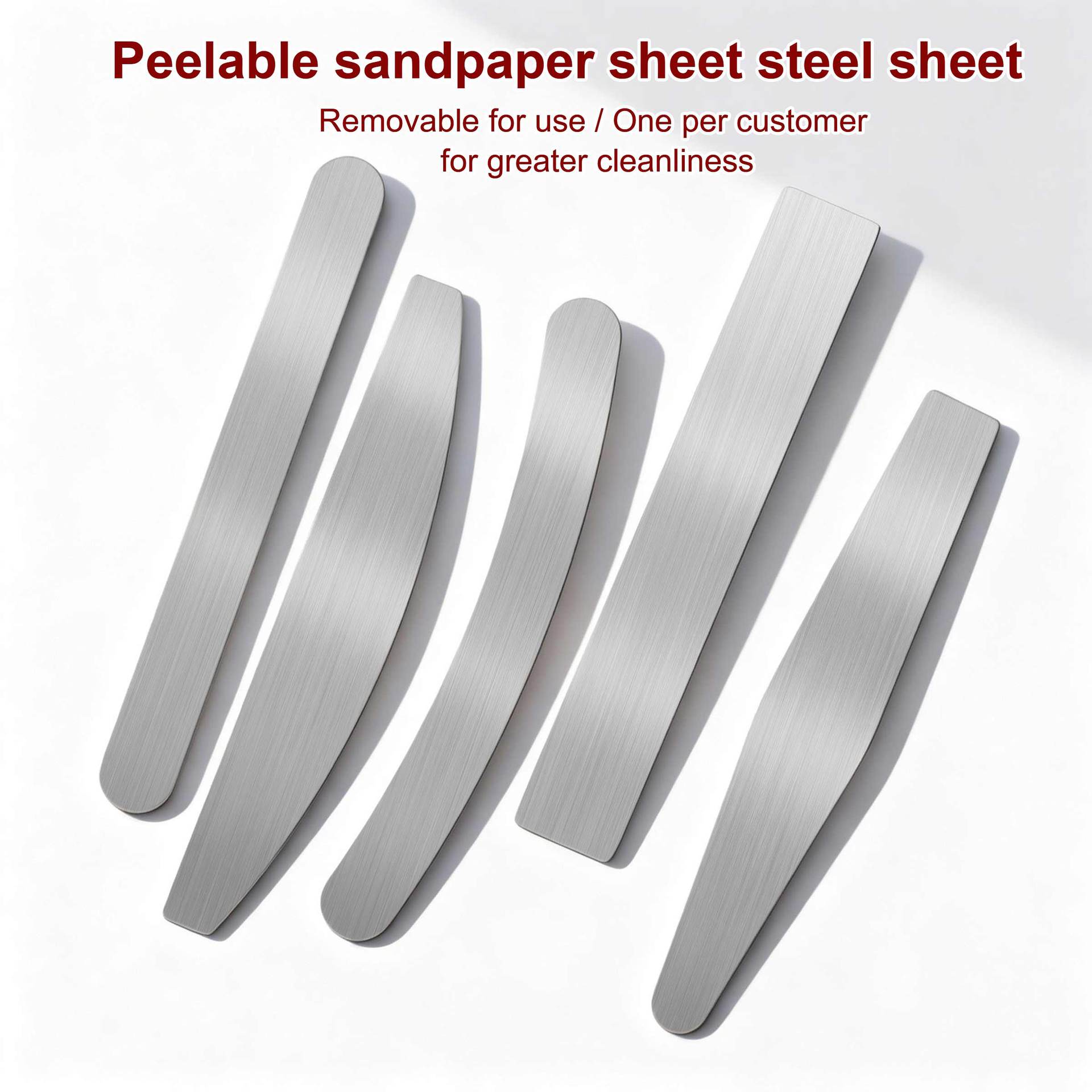 New replaceable sandpaper iron sheet set for nail salons with nail files, polishing strips, and shaping replacement set tech equipment