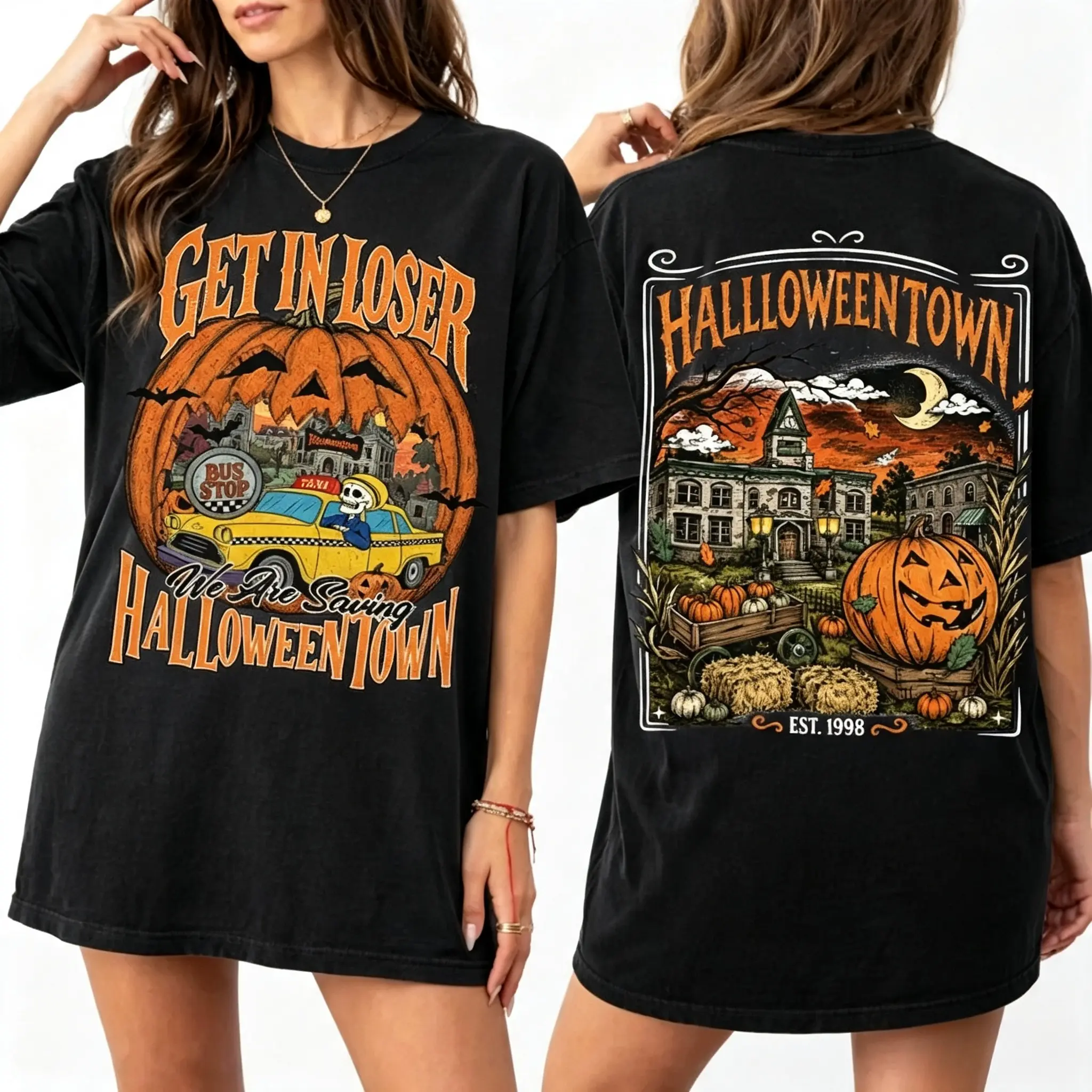 Men's Casual Short Sleeve Funny Graphic T-Shirt - Relaxed Fit, Regular Cut, Retro Look, Comfortable Fabric, Pumpkin Print, Spooky Fall Reading Tee, Streetwear Style, Book Lover Anniversary Gift, Multi-Size