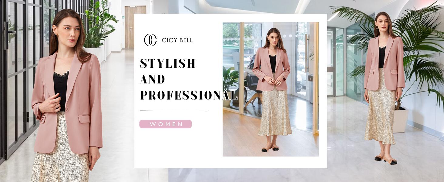 Cicy Bell Women's Sleeveless Blazer Vest Casual Open Front Single Button Summer Jacket with Pockets