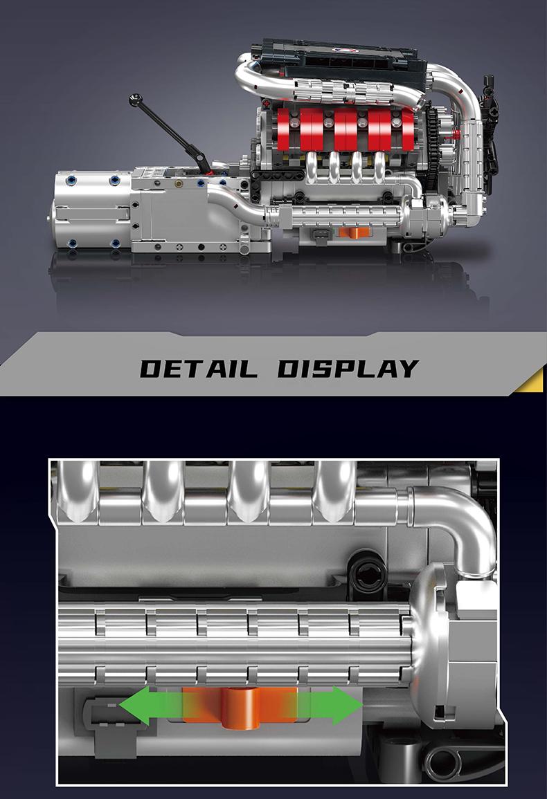 Mould King 10203 V8 Engine Engineering Car Motor Model Building Block STEM DIY Gift Adult Kid Toy Set 1169 Pcs springtok Mould King 10203 V8 Engine Engineering Car Motor Model Building Block STEM DIY Gift Adult Kid Toy Set 1169 Pcs springtok