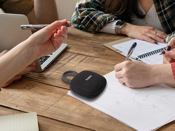 TOZO PE1 Portable Bluetooth Speakers with Adjustable Carabiner, Mini Bluetooth Wireless Shower Speaker with IPX8 Waterproof, 32H Playtime Punchy Bass Audio Speaker for Home, Outdoor and Travel, Black