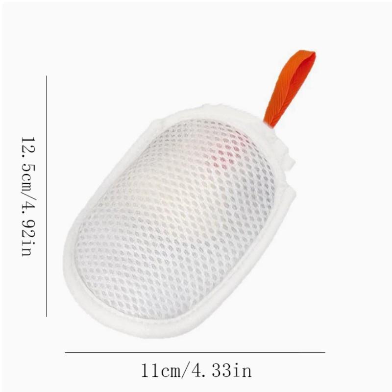 4-Pack Sandwich Soap Bags, Bubble Net Dual-Sided Soap Sponge, Bath Exfoliating Body Scrubbing Accessories, Shower Foam Pouches