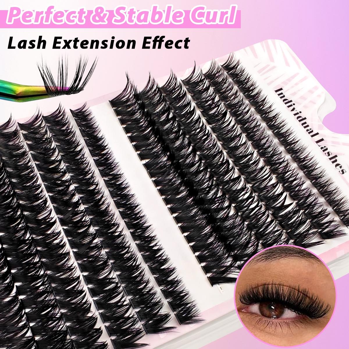 Mixed Size False Eyelashes Lash Clusters Waterproof Kit, 240pcs/set Natural Look Eyelashes Extensions, Faux Cluster Lashes, Volumized Fake Eyelashes for Eye Makeup, Lashes Extension Kit, Mini Makeup, Cluster Lashes Kit, Lightweight Cosmetic