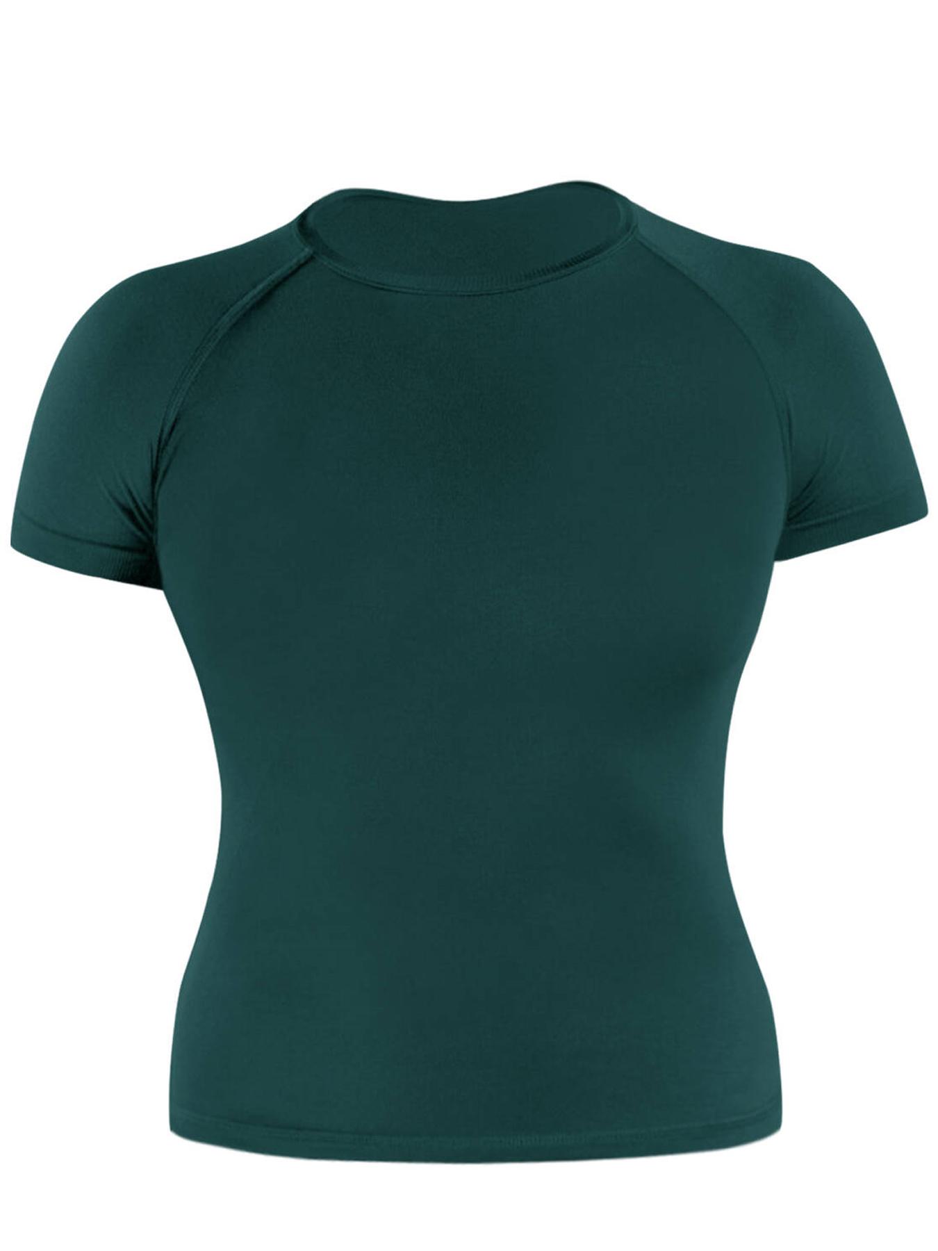 Seamless Workout Tank Top T-Shirts; Seamless Yoga Top for Outdoor Sports Casual Quick-Dry Fitness Top for Running High-Stretch Moisture-Wicking Seamless Tight-Fit Short-Sleeved Workout T-Shirt, Breathable Workout Tops, Gym Workout Wear