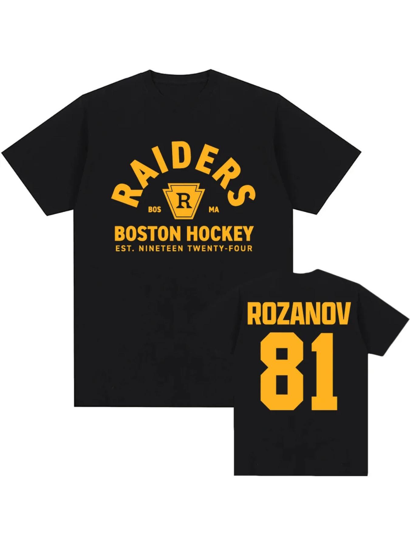 Llya Rozanov 81Bos Raiders Tee TV Heated Rivalry Printing T-shirt Short Sleeve  Fashion Male Casual Unisex Streetwear Top