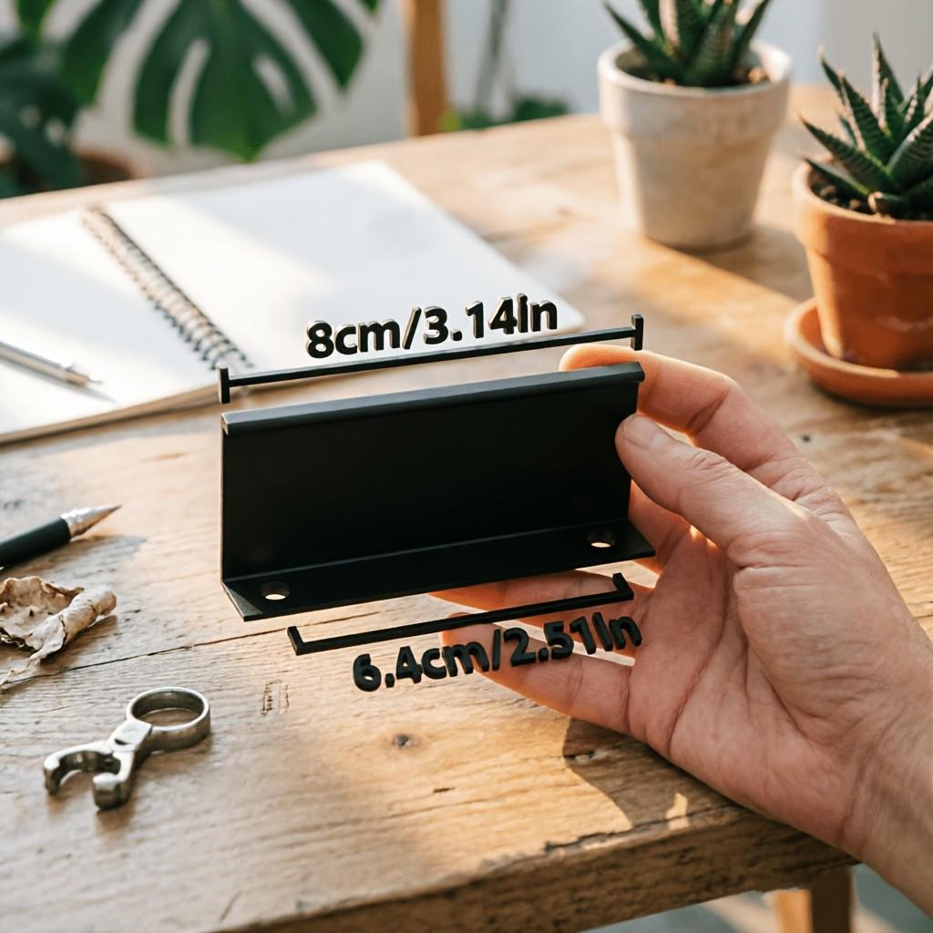 Metal Vinyl Record Rack, 8cm L-Shaped Wall Mount, No Drilling Required, Industrial Style, Includes Screws, Suitable for Gallery Walls