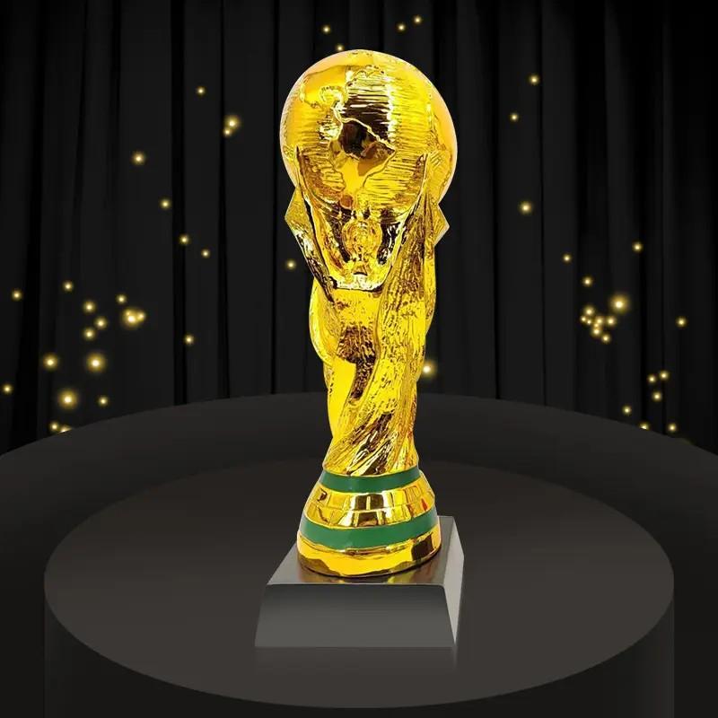 Resin Football Trophy Statue, 3D Collectible Soccer Decor, Durable Desk Ornament, Ideal for Sports Room, Fan Collection, Birthday Party Gift