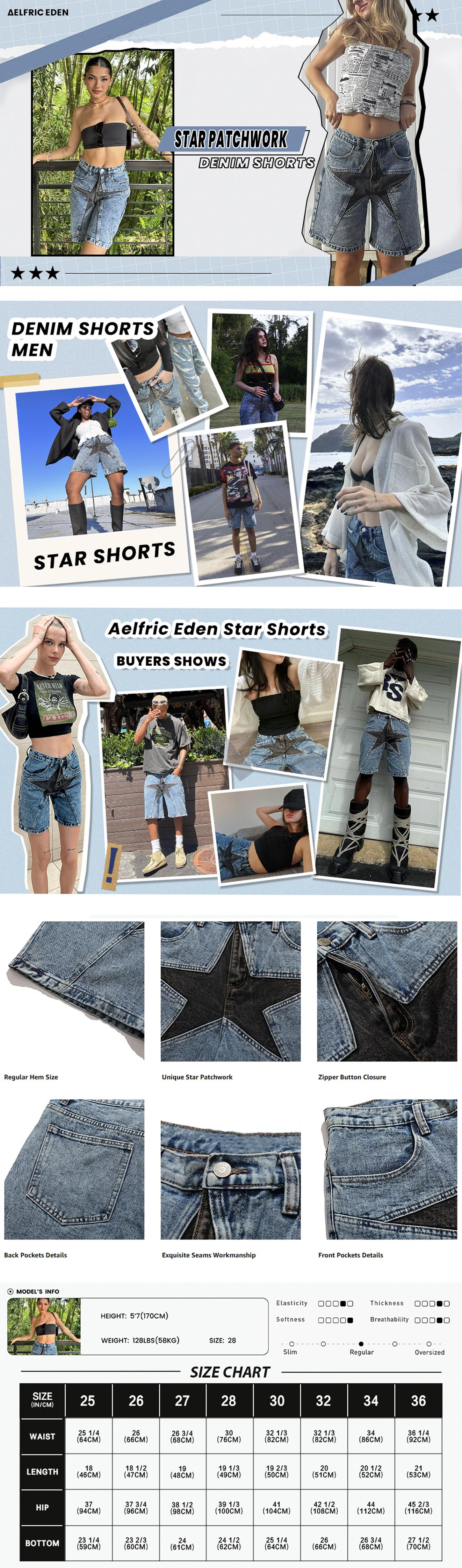Aelfric Eden Star Patchwork Jorts