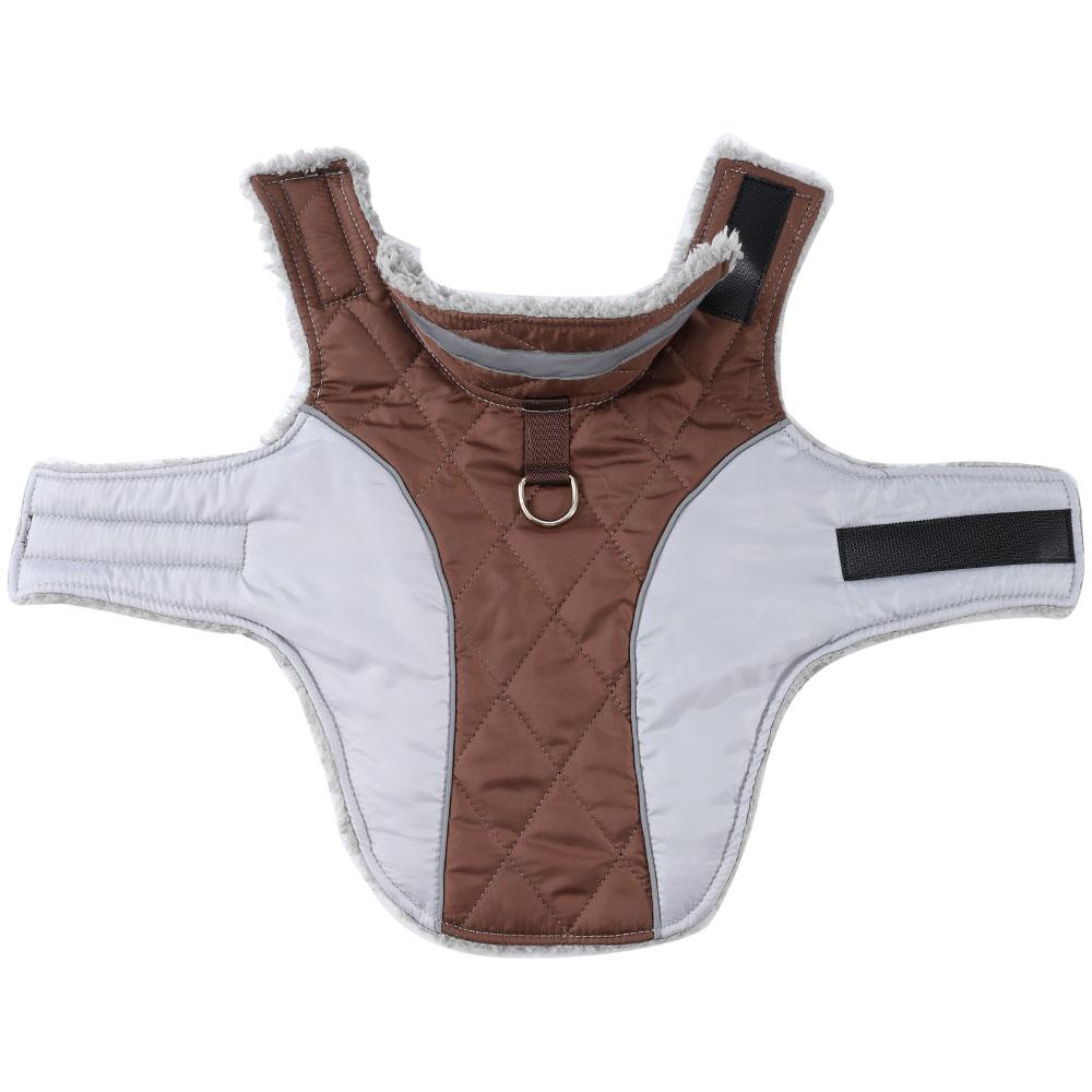 Thick Windproof Pet Jacket for Dogs & Cats, Soft Warm Coating, Reflective Design, D-Ring Harness, Easy-On Magic Tape, Multiple Sizes