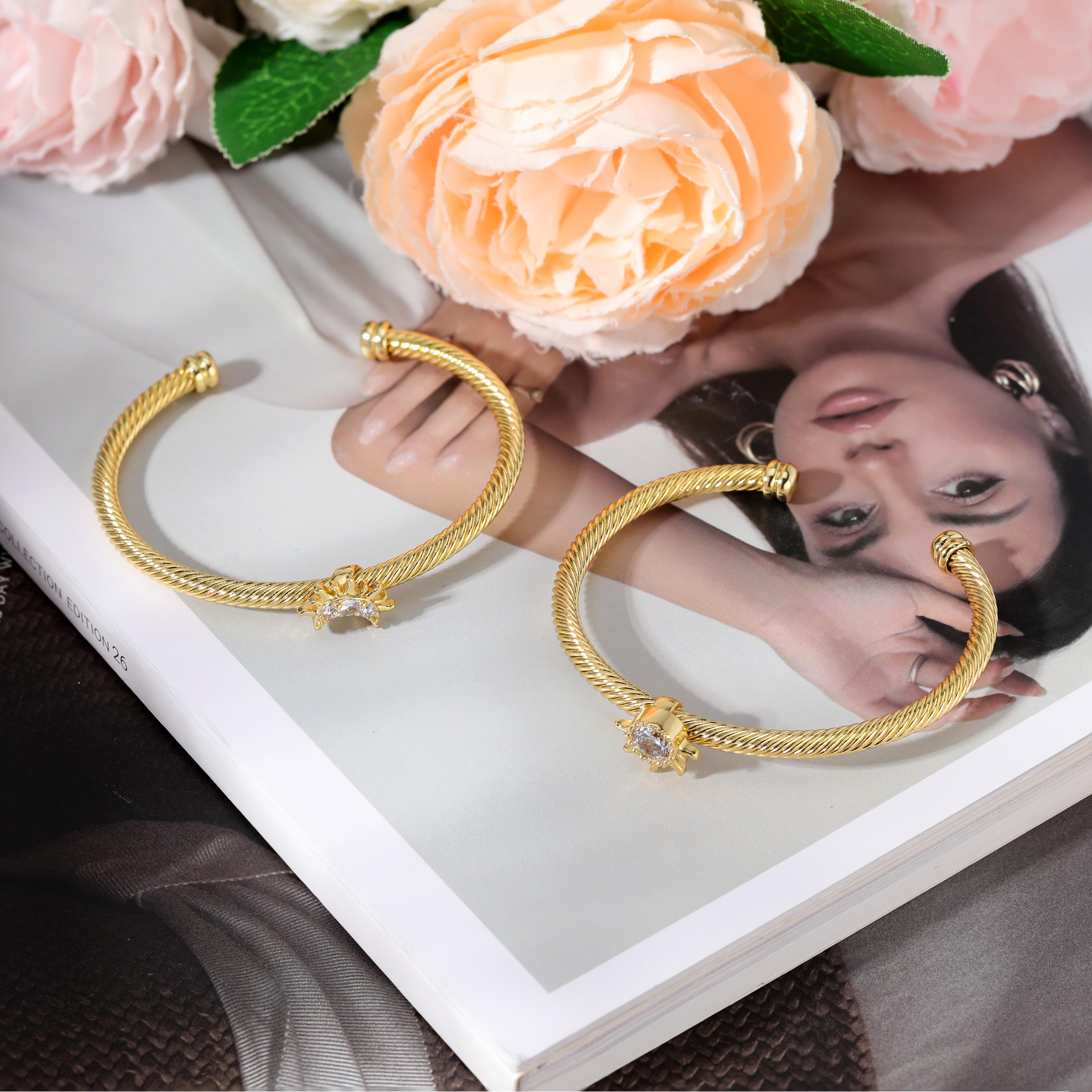 Mother Daughter Gift, Friendship Style | Aprilery Sun Moon Bracelet Set Stackable Bracelet for Women Sparkling Gold Sun Ring/Moon Bracelet Bracelet Matching Bracelet