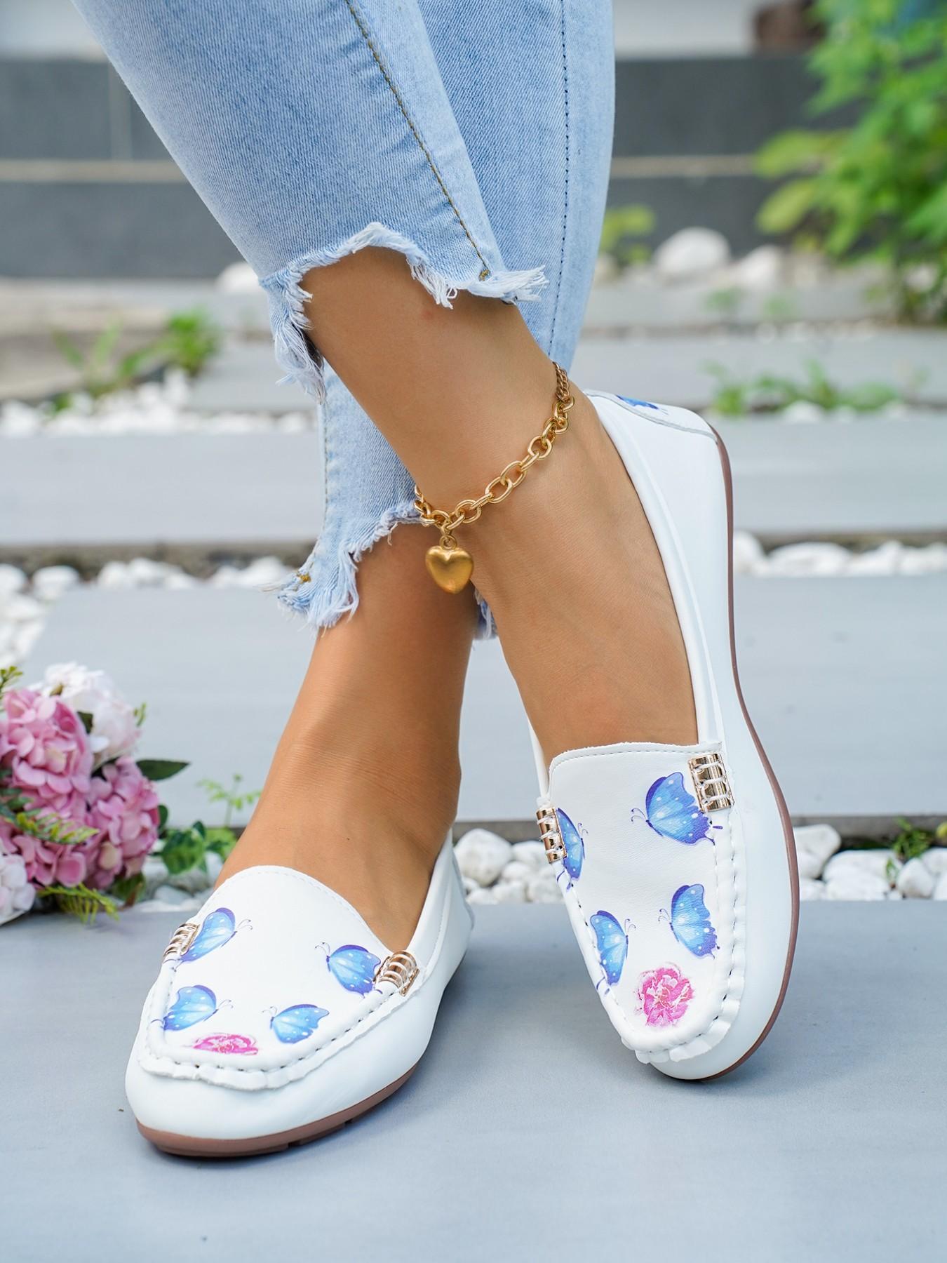 Women's Slip-On Flat Shoes, Soft Sole Loafers, Walking Shoes, Perfect for Spring and Easter, Stylish Casual Footwear, Fashionable Comfortable Shoes, Daily Wear Shoes
