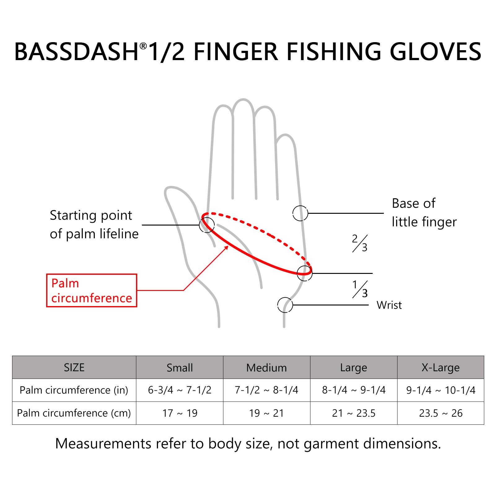 BASSDASH Unisex UPF 50+ Half Finger Sun Gloves Fingerless Breathable UV Protection for Fishing Hiking Kayaking Rowing FG02