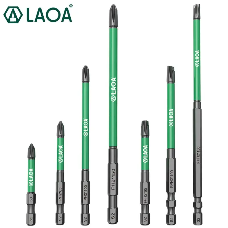 7-Piece Electric Screwdriver Bits Set, S2 Alloy Steel Cross Screwdriver Heads, Magnetic, Professional Electrician Tools