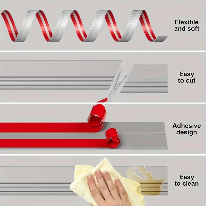 7.3cmx2meters 1pc Self-Adhesive Stair Edges Protector, Self-Adhesive Stair Edges Decoration for Indoor And Outdoor Steps, Outdoor Use, Durable, And Easy to Install