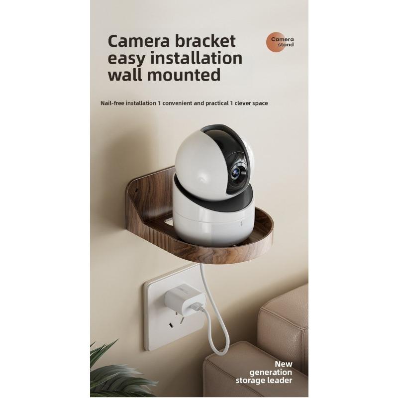 No-Drill Wall Mount Bracket for Security Cameras - Strong Load-Bearing Capacity, Easy Installation, Compatible with Ring, Arlo, Eufy, Google Nest, Wyze, Blink - Ideal for Indoor/Outdoor Use, Camera Mounting Bracket, Sleek Design, Durable Construction