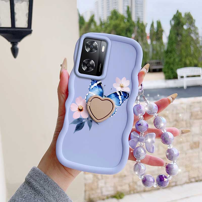 Durable For OnePlus Nord N20 SE/Nord 4/Nord CE4/Nord N300/Nord N30 SE/Nord CE 5G/Nord CE4 Lite/Nord N20 5G Cover Comfortable feel 3pcs( Beautiful butterfly  phone Case+Lanyard+Stand) Phone Case Suitable For OnePlus Nord 4 Featuring