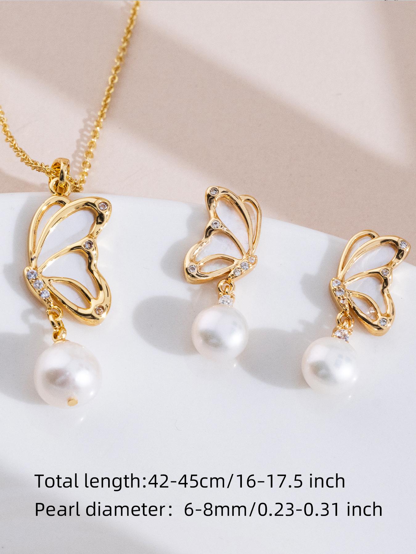 Freshwater Pearl Set 6-8mm, Pearls Without Nucleus, Bread Shape with Growth Texture, Elegant Jewelry Collection