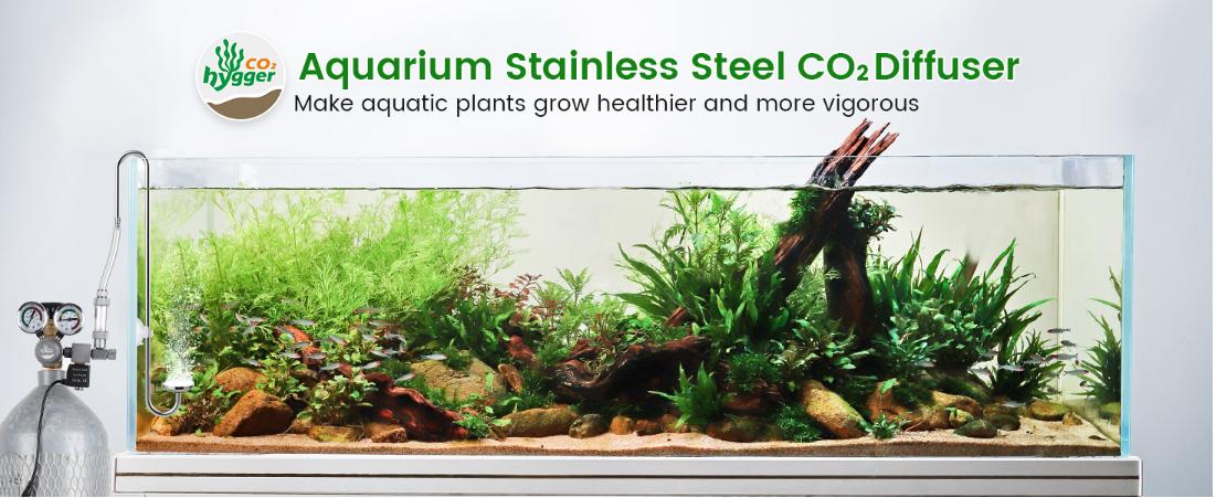 Stainless Steel CO2 Difusser Atomizer Used for Aquarium Plants，Water Grass Tank,Fine and Uniform Bubbles, Durable and Not Easy to Rust
