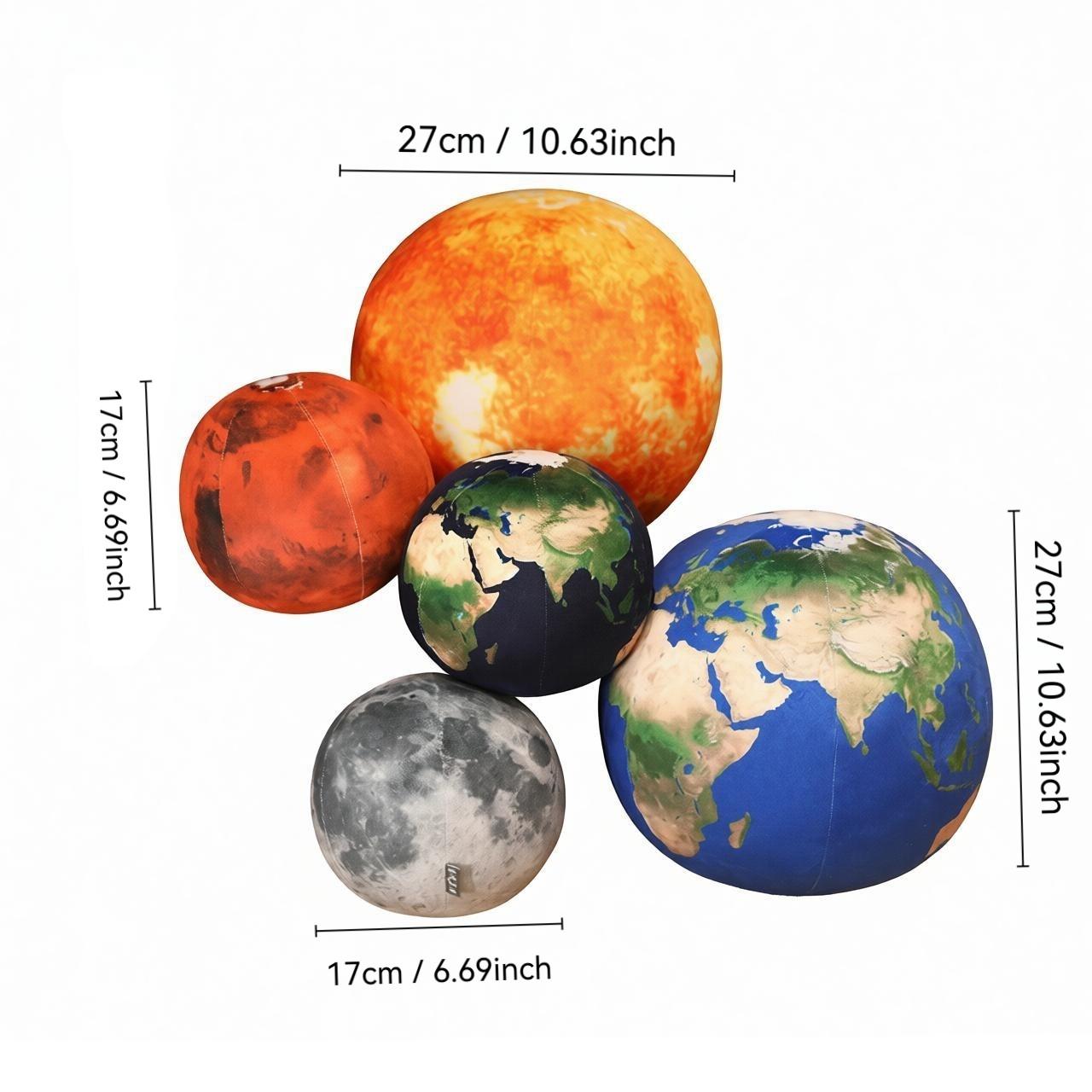 Plush Planet Stuffed Toys, Cosmic Decorative Pillow, Sofa Home Decoration, Eight Planets Plushies, Universe Ornament, Living Room Accent