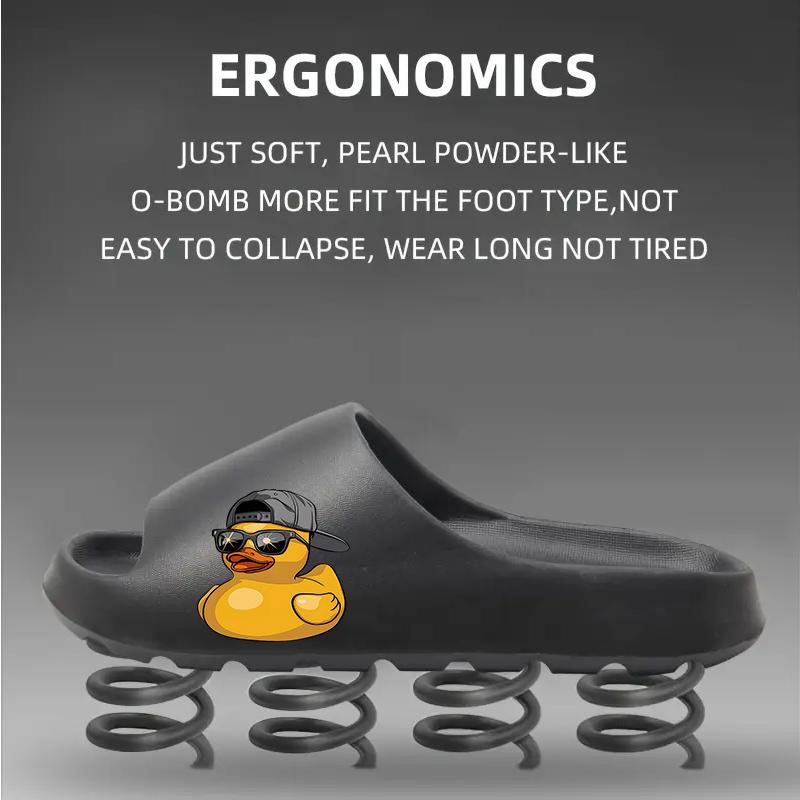 Hip Hop Rubber Duck Slippers for Men Women Kids Cool Cartoon Duck Design Comfortable Non Slip Home Slippers Funny Animal Beach Slides Casual Summer Sandals Lightweight Indoor Outdoor Shoes