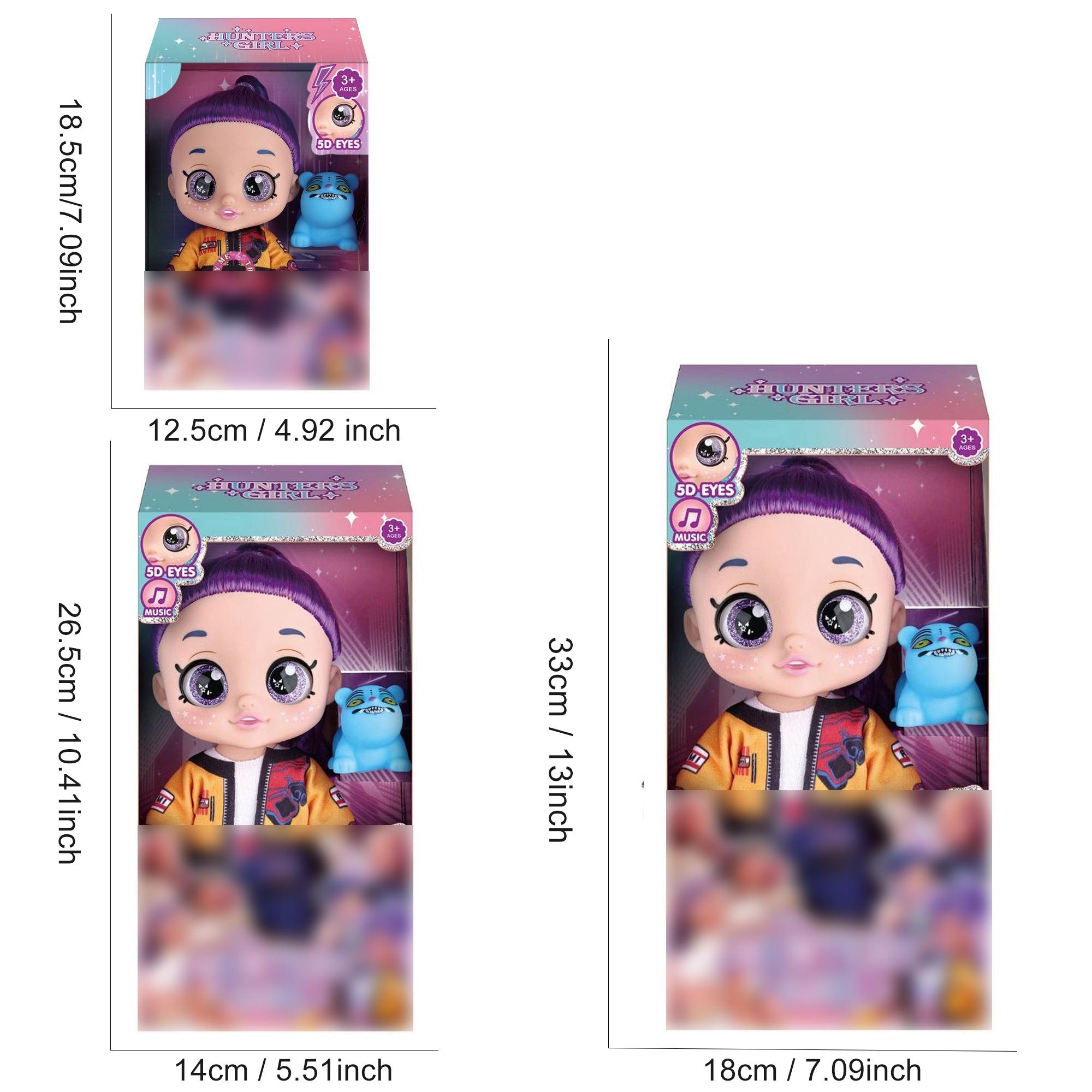 Kpop Anime Action Dolls, Rumi Mira Zoey Idol Group Toys, 5D Shiny Eyes, with Music/without Music, Jointed, Fan Collection Gift Handmade Grape Crystal Mochi Set Cute Toothed Plush Stress Relief Glutinous Rice Cake Vibrant Tool