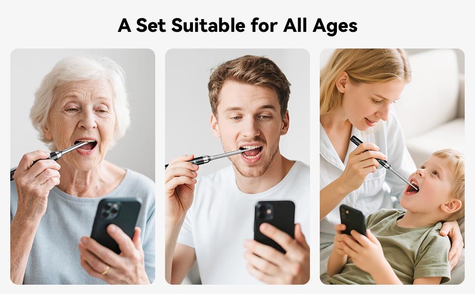 2026 Upgraded Electronic Tonsil Stone Remover Tonsil WiFi-Connected for iOS Android Camera-Assisted 5 in 1 Tonsil Stone Remover Kit for At-Home Use with 1080P HD Visualization & 6 Adjustable LEDs - Ear Irrigation System summerwins
