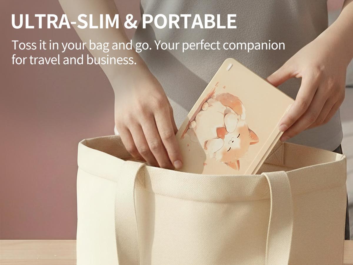 Mofii Foldable Bluetooth Keyboard, Compact & Portable Cat Design, Cartoon Theme, Milk Tea Color, Multi-Device Compatible, US QWERTY Layout, Folding Wireless Keyboard