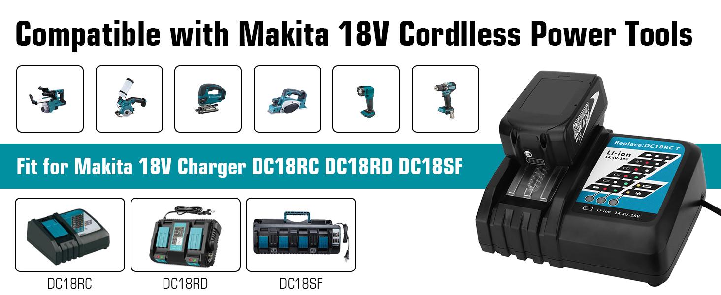 1 Charger + 2 Batteries For Makita 18Volt LXT Lithium-Ion Battery BL1830 BL1860 1840 with LED indicator High quality 1 Charger + 2 Batteries For Makita 18Volt LXT Lithium-Ion Battery BL1830 BL1860 1840 with LED indicator High quality