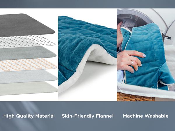 Weighted Heating Pad for Neck, Shoulders and Back 3-Temp Muscle Tension Relief Auto off XXL King Size 22"x33" Gifts for Women Men