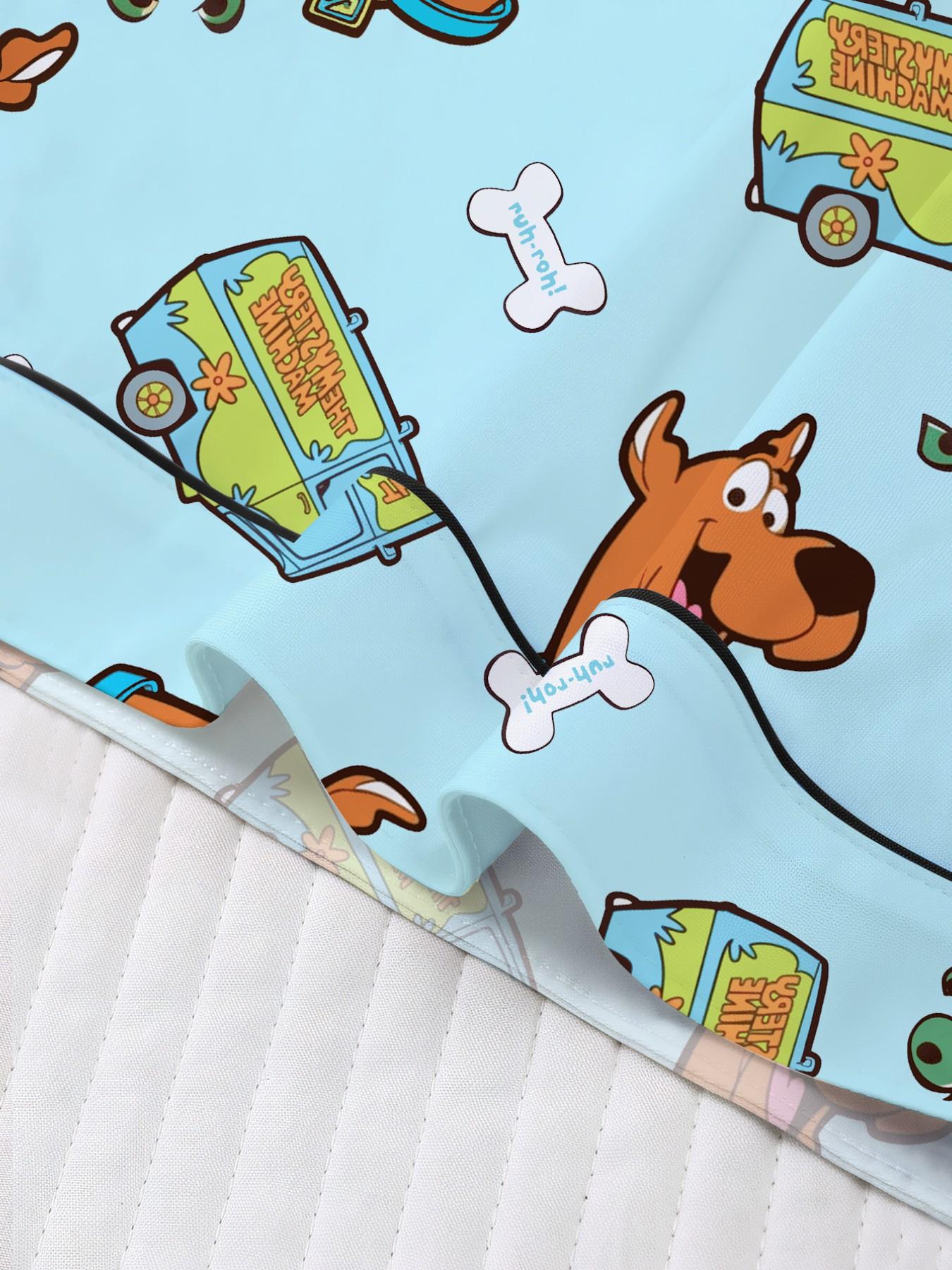 Women's Cartoon Pajama Set, Loungewear, Pyjamas, Pjs, Short Sleeve Button Front Top & Elastic Shorts, Elegant Fitted Sleepwear, Comfortable Homewear, Cartoon Pattern Pajamas