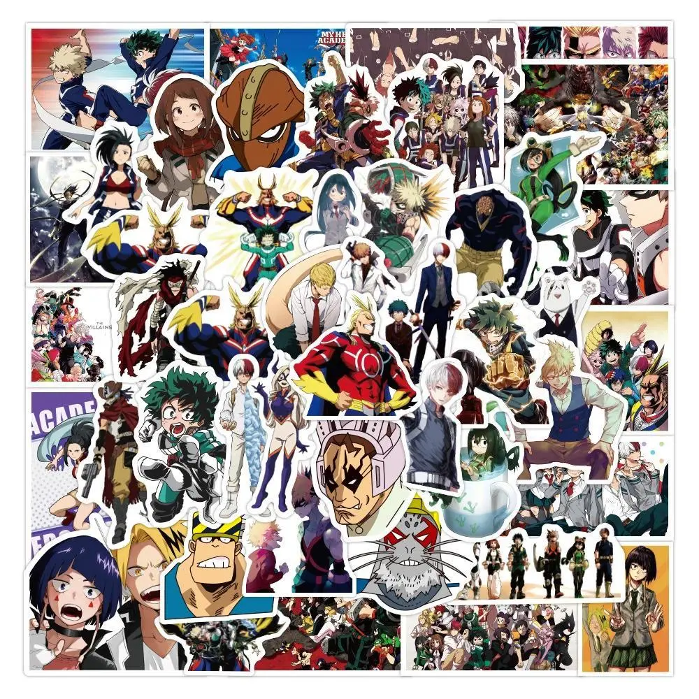 10/30/50pcs Classic Anime My Hero Academia Stickers Cartoon Sticker DIY Water Bottle Phone Luggage Cool Manga Decals Decoration