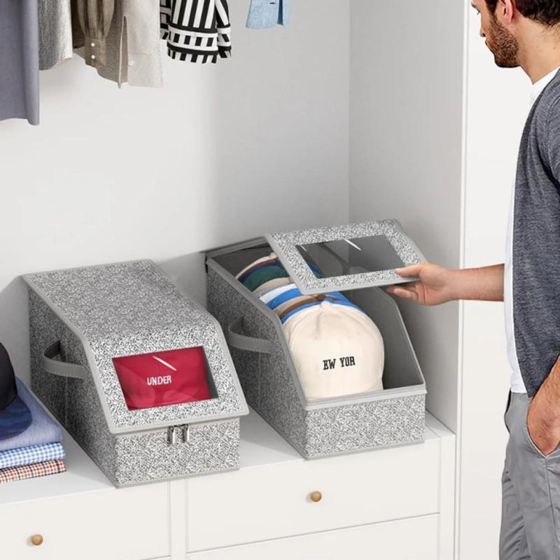 Multi - purpose Hat Storage Box - Large - Capacity Stackable Baseball Cap Organizer for Multifunctional Home Storage