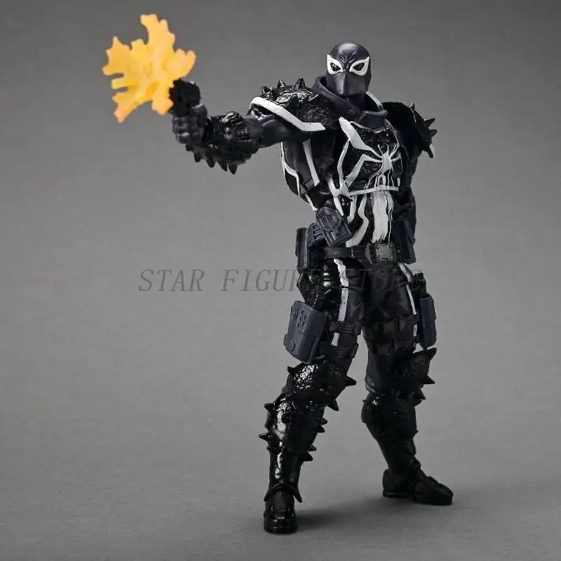 16cm Revoltech Agent Venom Action Figure Kaiyodo Model Toys Desktop Decorations Amazing Yamaguchi Eugene Flash Thompson Figures