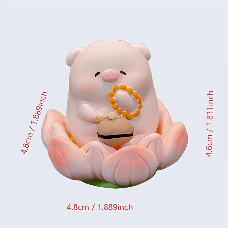 1PC Adorable Mini Pig Figurine, Super Cute Desktop Decoration for Instagram，home decor