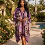 Vibrant Beach Shawl, Beachwear Coverups, Loose Fit, Sun Protection, Casual Style, Perfect for Vacation & Daily Wear, Embrace Summer Comfort