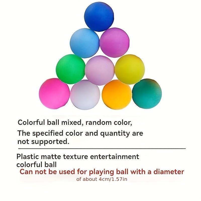 50 Colorful Matte Ping Pong Balls, Durable Elastic Plastic Balls for Christmas, Halloween Parties, Office Games, Fun Exercise