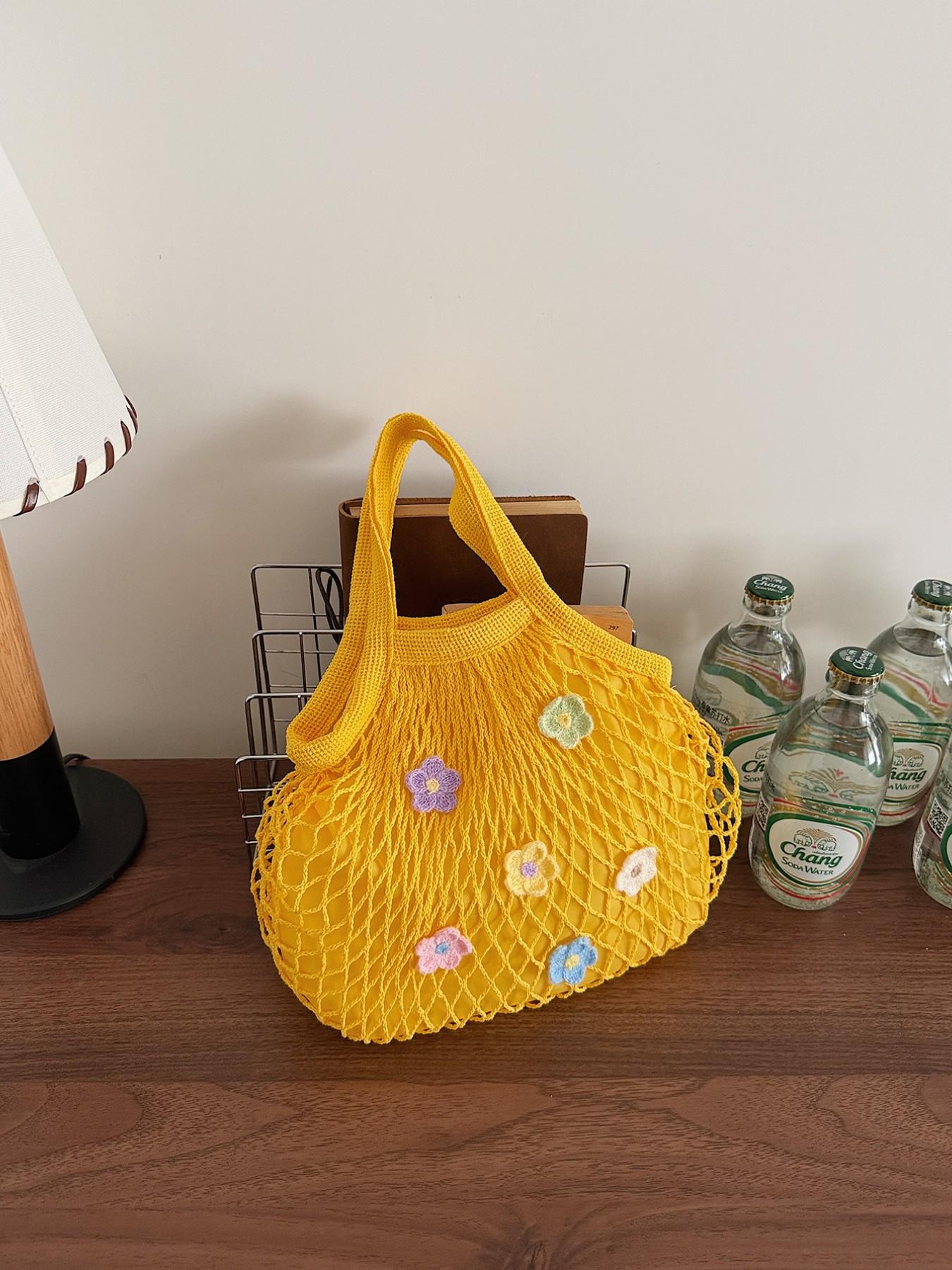 Elegant Boho Half Moon Bag, Floral Pattern Fabric Design, Lightweight & Versatile for All Seasons, Perfect for Beaches & Daily Use