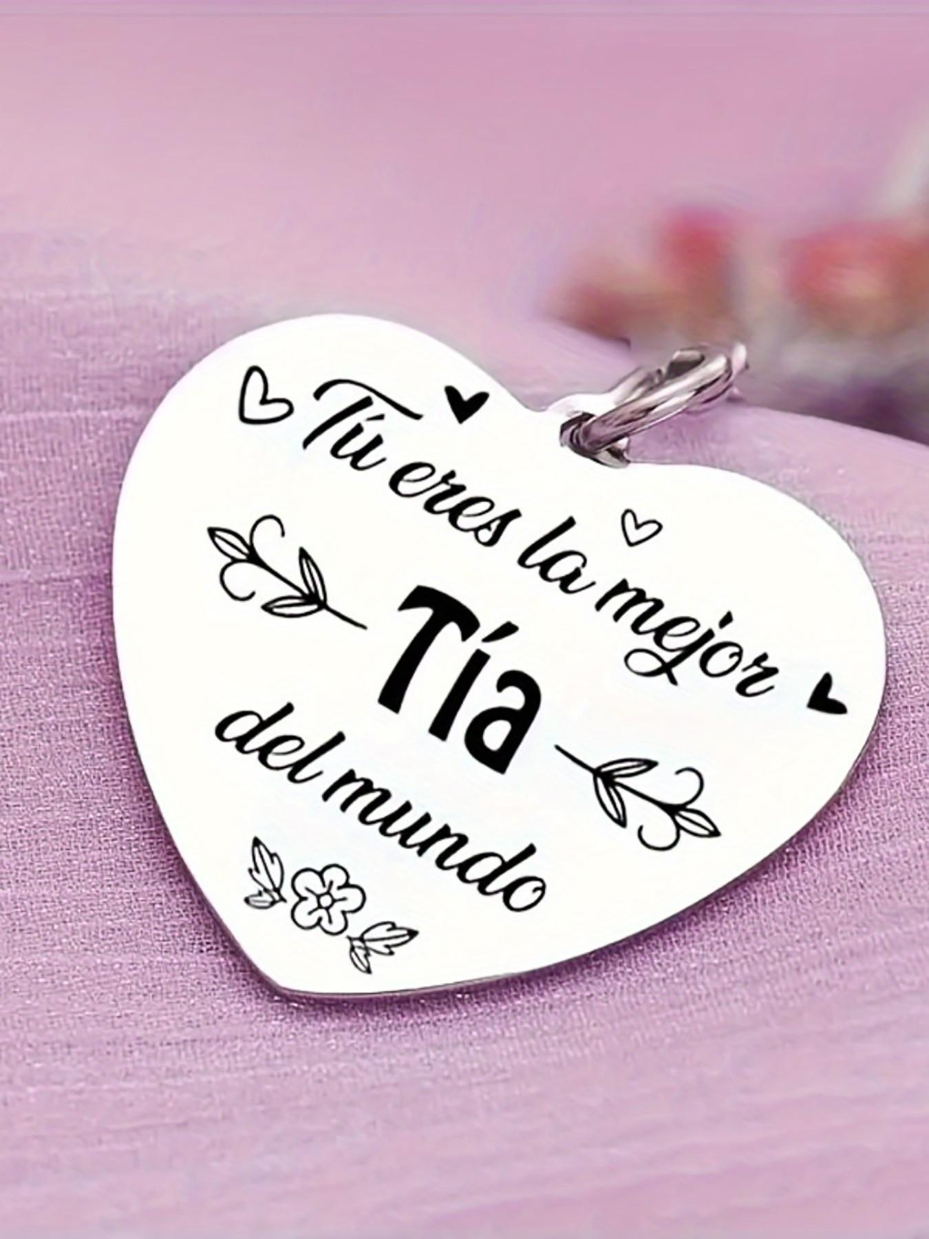 Simple Stainless Steel Keychain, Heart Letter Pendant, Silver Color Key Ring, Ideal Gift for Bags, Backpacks, Unisex Accessory